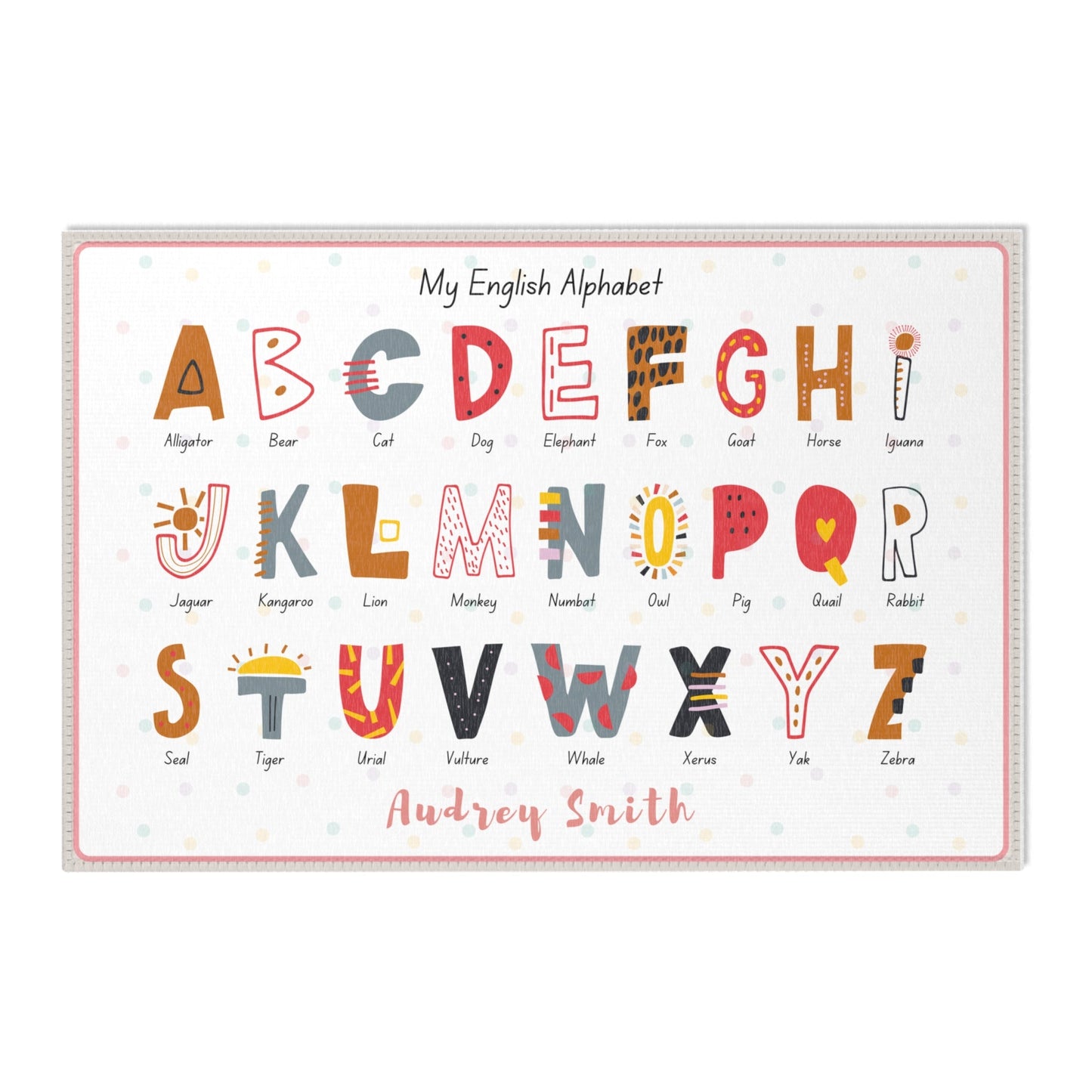 Area Rugs - ABCs Personalized Playroom Area Mats