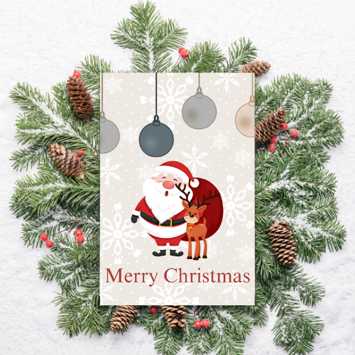 Christmas Card Digital Template 1