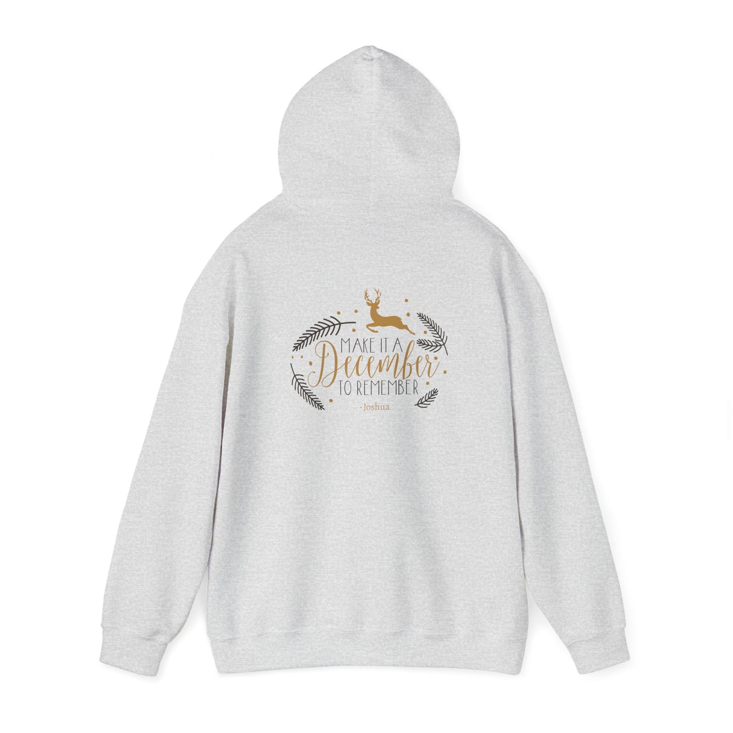 Unisex Heavy Blend Hooded Sweatshirt Christmas Design 2024 - December to Remember with Custom Name