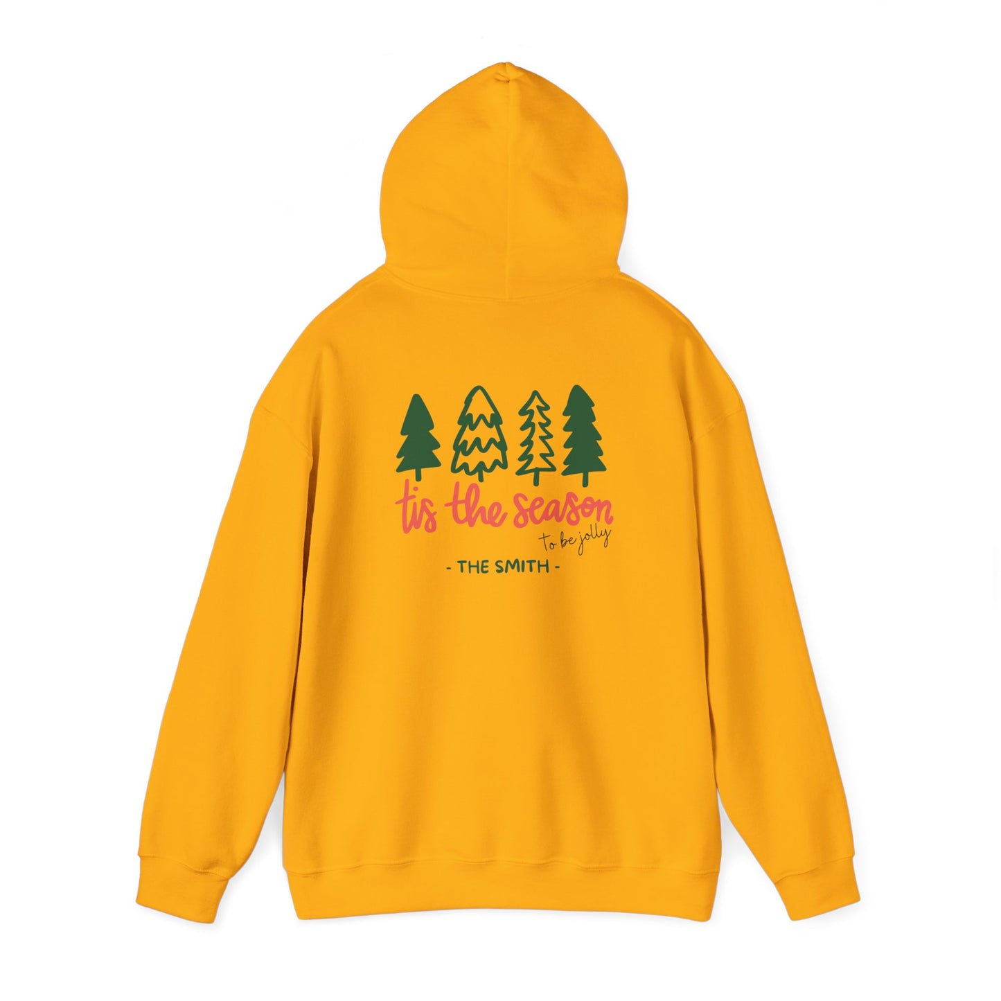 Unisex Heavy Blend Hooded Sweatshirt Tis The Season to be jolly Christmas 2024 with Custom Name