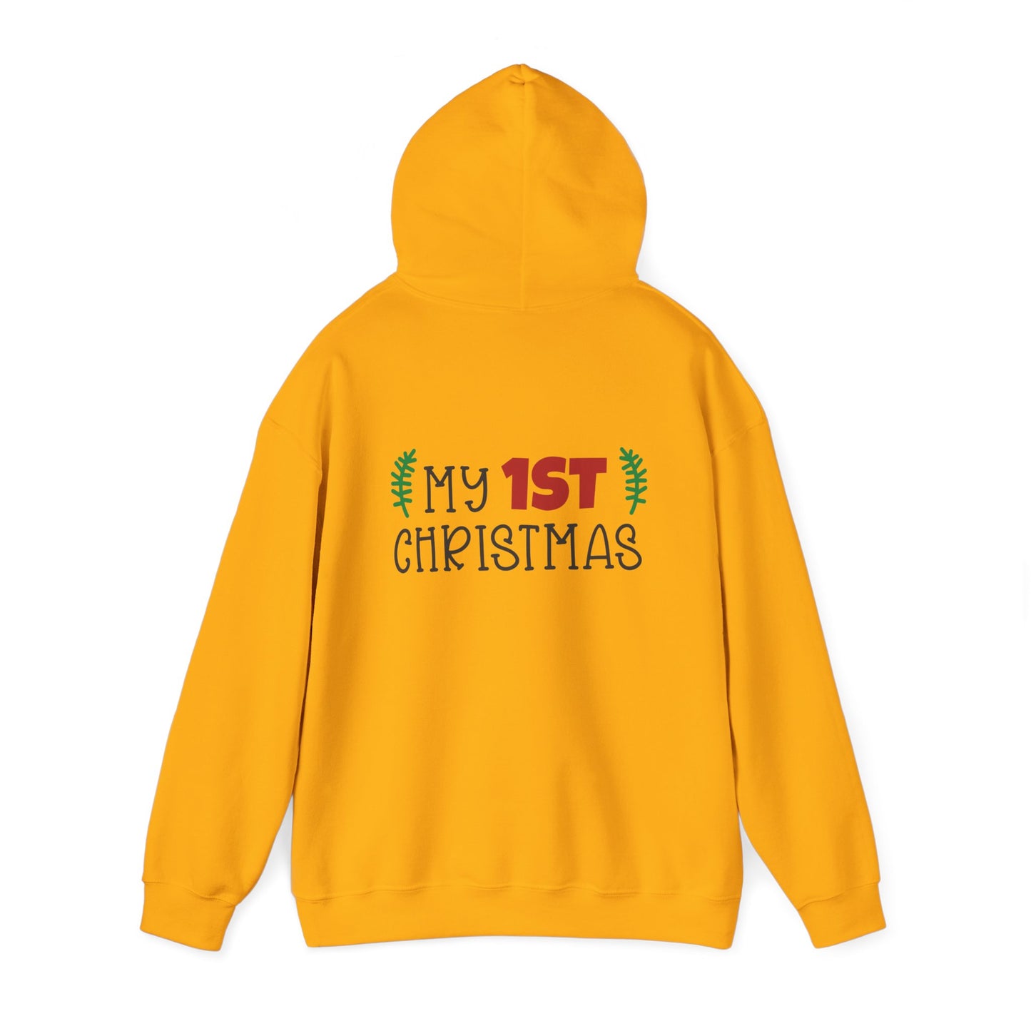 Unisex Heavy Blend Hooded Sweatshirt Christmas Design 2024 - My # Christmas 1 with Custom Name