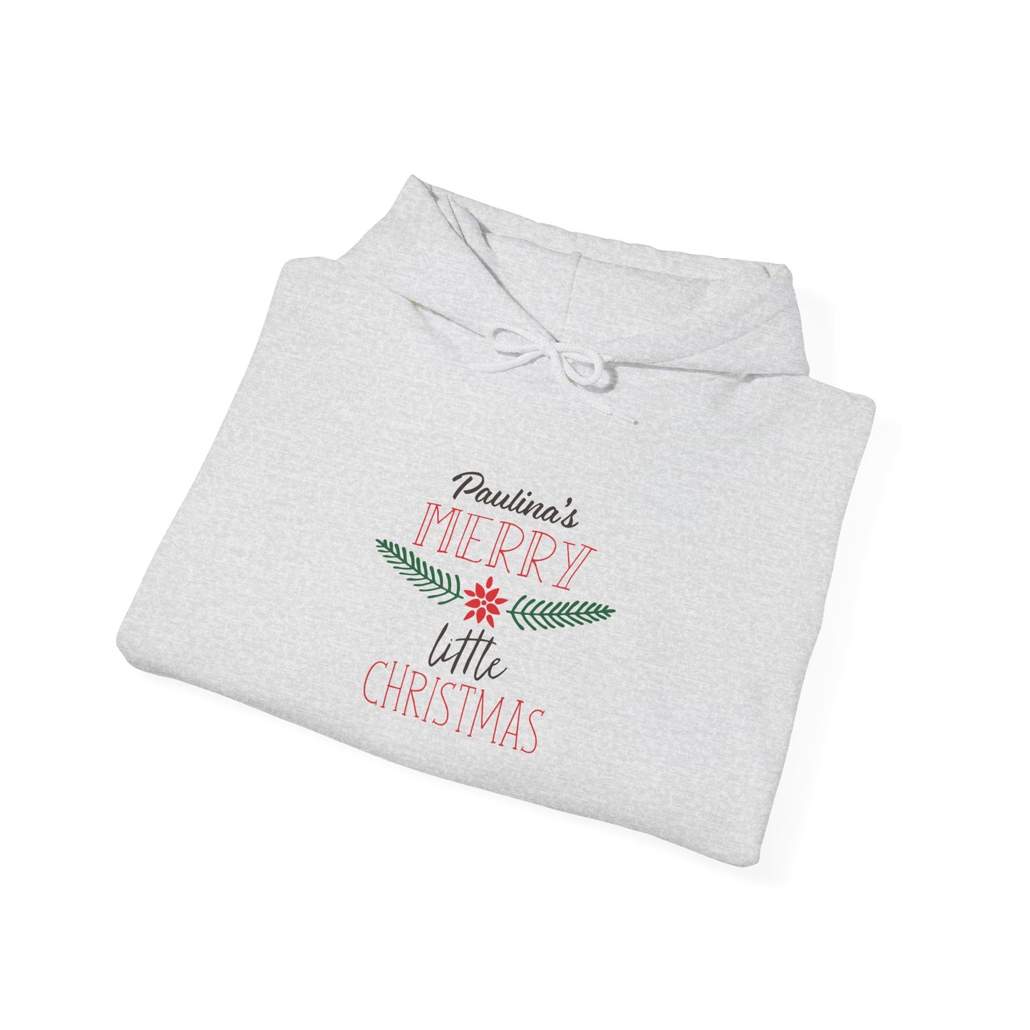 Unisex Heavy Blend Hooded Sweatshirt Christmas Design 2024 - Merry Little Christmas with Custom Name