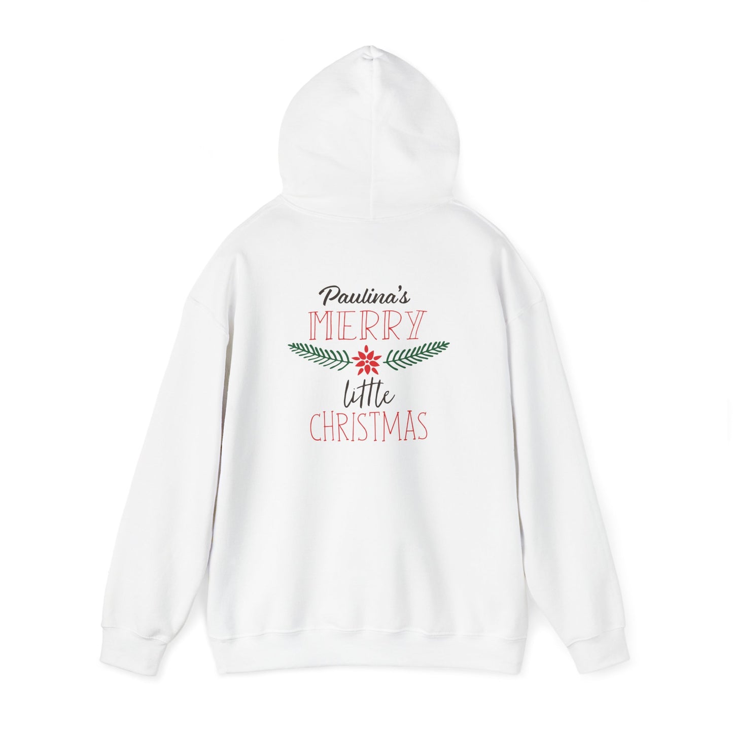 Unisex Heavy Blend Hooded Sweatshirt Christmas Design 2024 - Merry Little Christmas with Custom Name