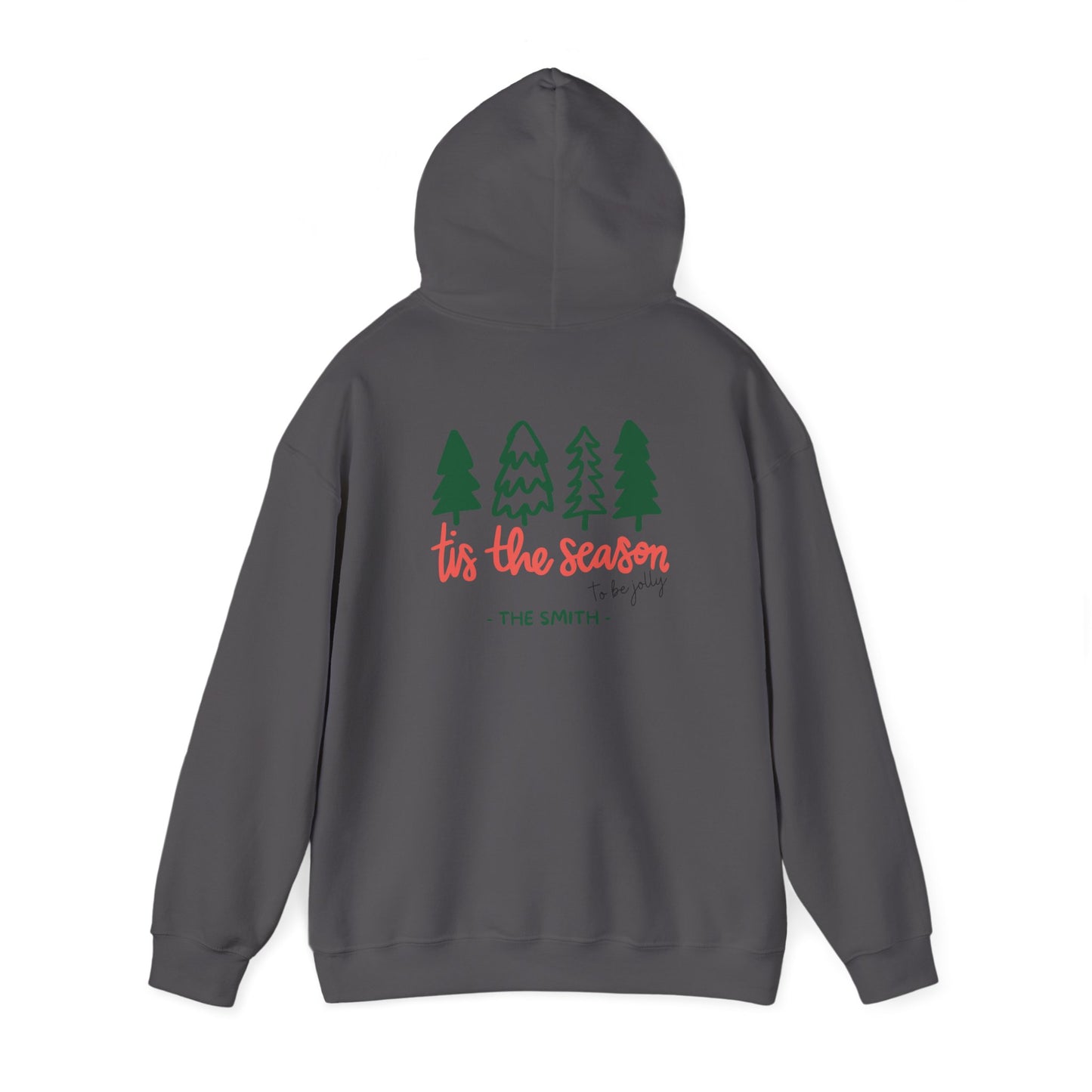 Unisex Heavy Blend Hooded Sweatshirt Tis The Season to be jolly Christmas 2024 with Custom Name