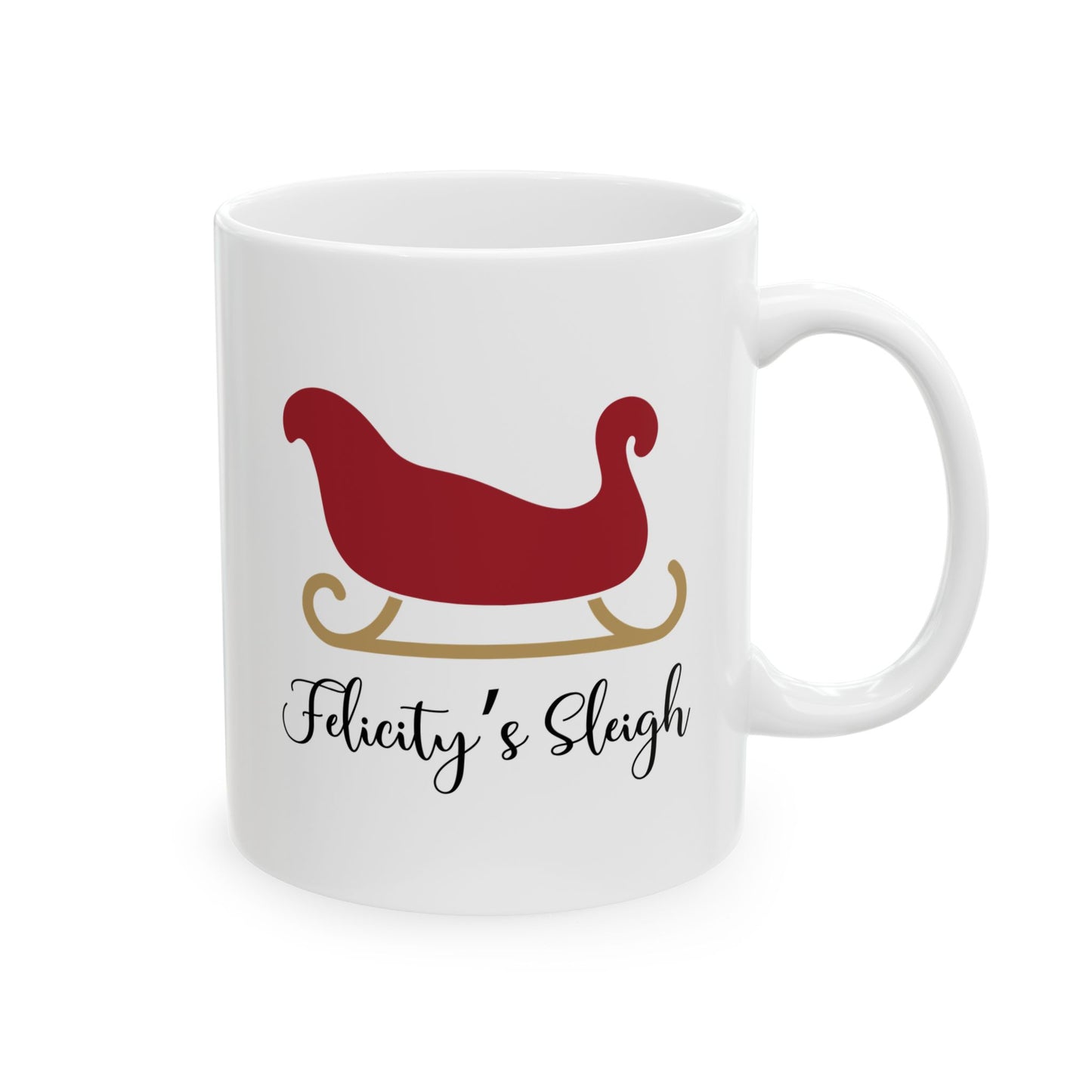 Ceramic Mug (11oz White) - Christmas Design 2024 - Sleigh