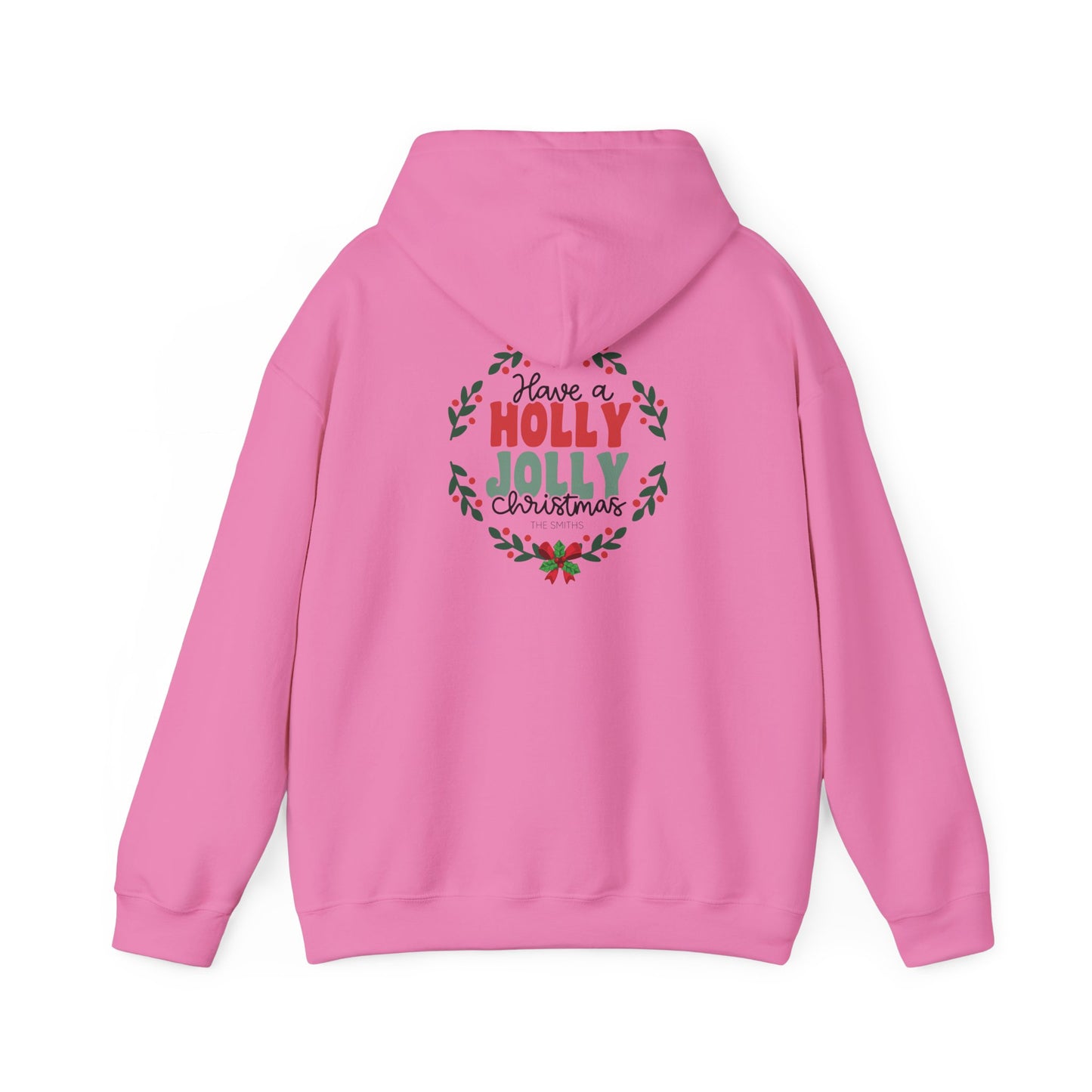 Unisex Heavy Blend Hooded Sweatshirt Have a Holly Jolly Christmas 2024 with Custom Name