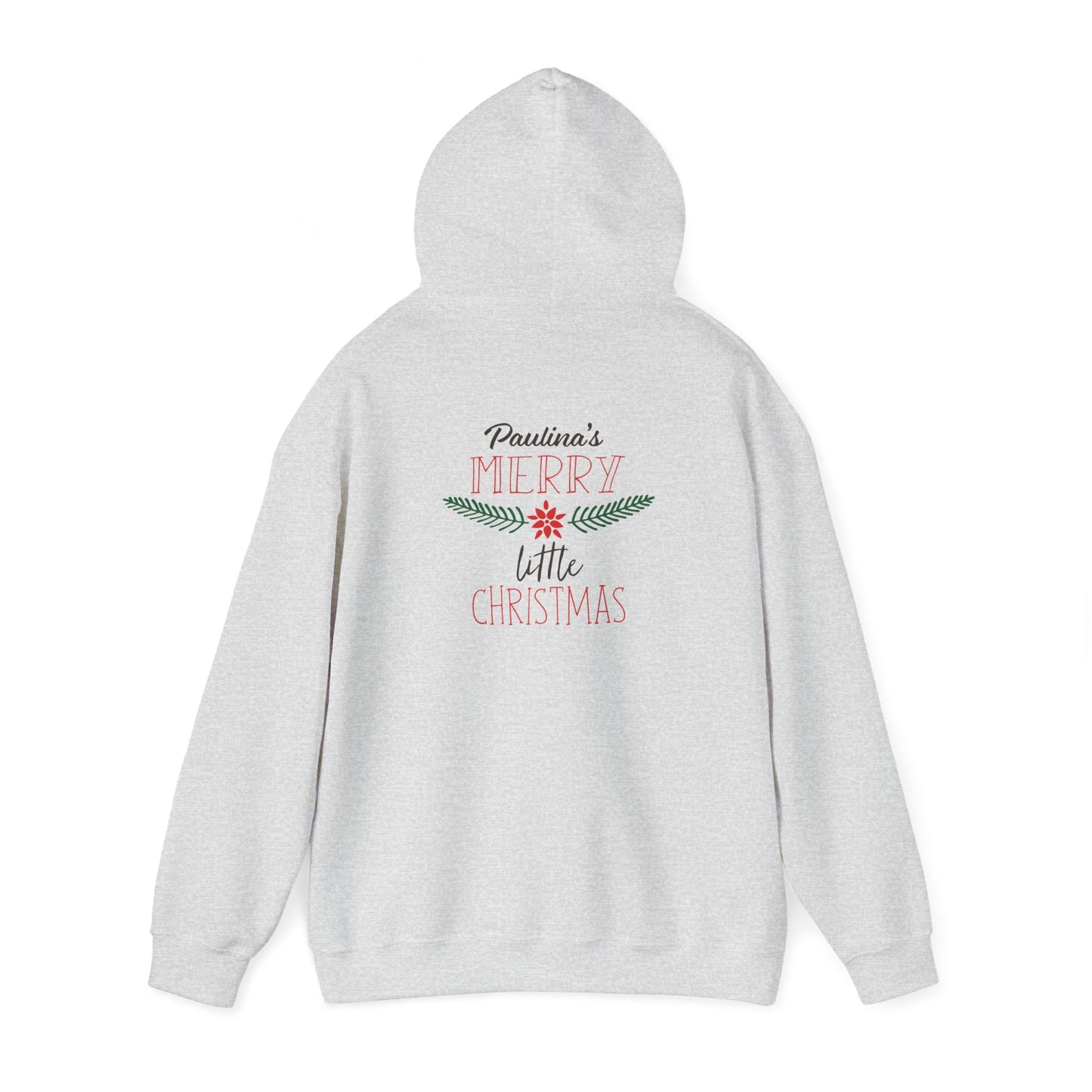 Unisex Heavy Blend Hooded Sweatshirt Christmas Design 2024 - Merry Little Christmas with Custom Name