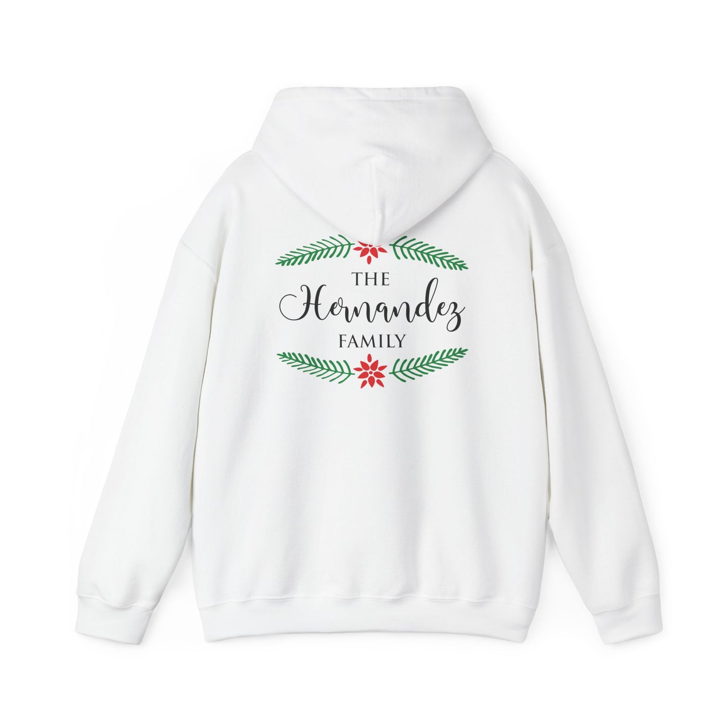 Unisex Heavy Blend Hooded Sweatshirt Christmas Design 2024 - Family with Custom Name