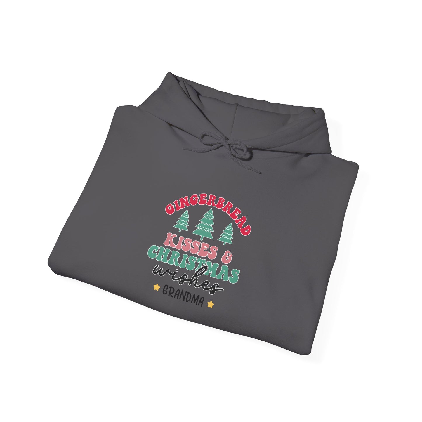 Unisex Heavy Blend Hooded Sweatshirt Kisses & Christmas Wishes Christmas 2024 with Custom Name