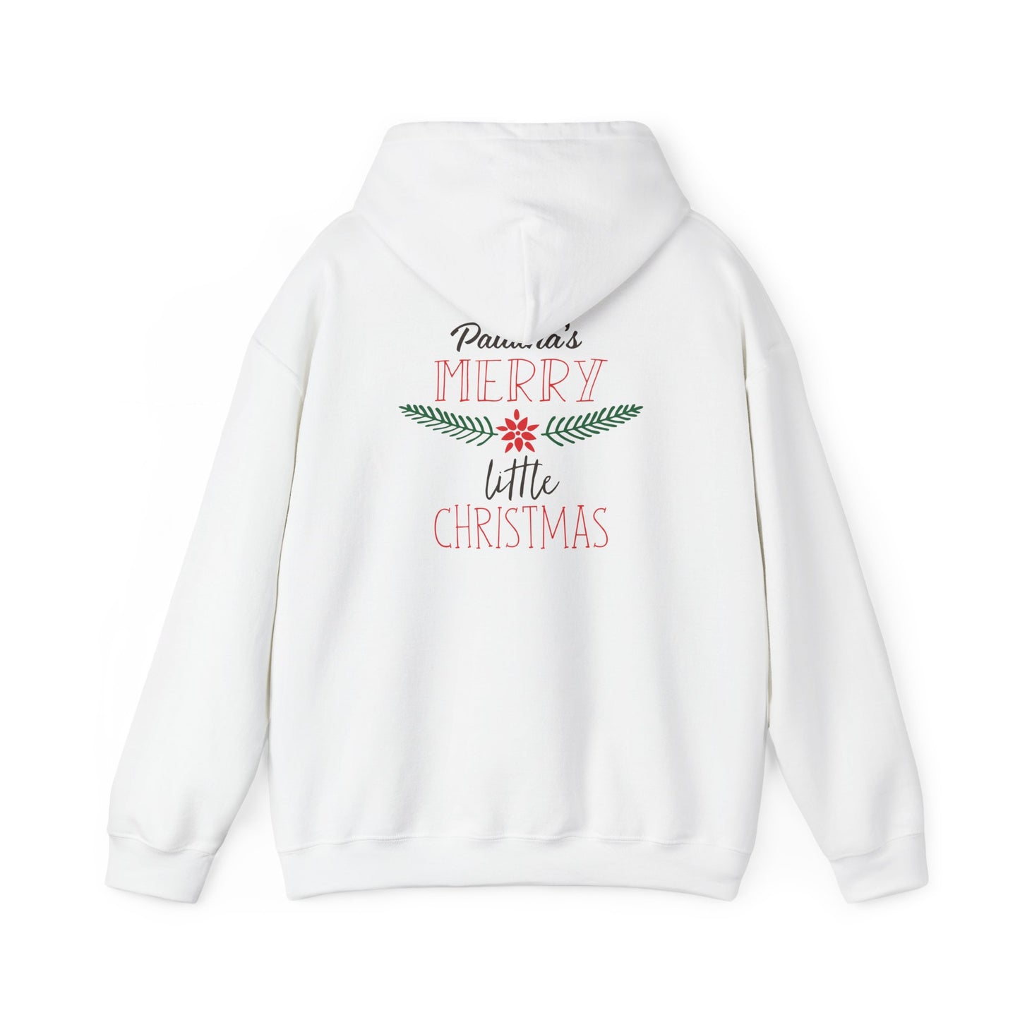 Unisex Heavy Blend Hooded Sweatshirt Christmas Design 2024 - Merry Little Christmas with Custom Name