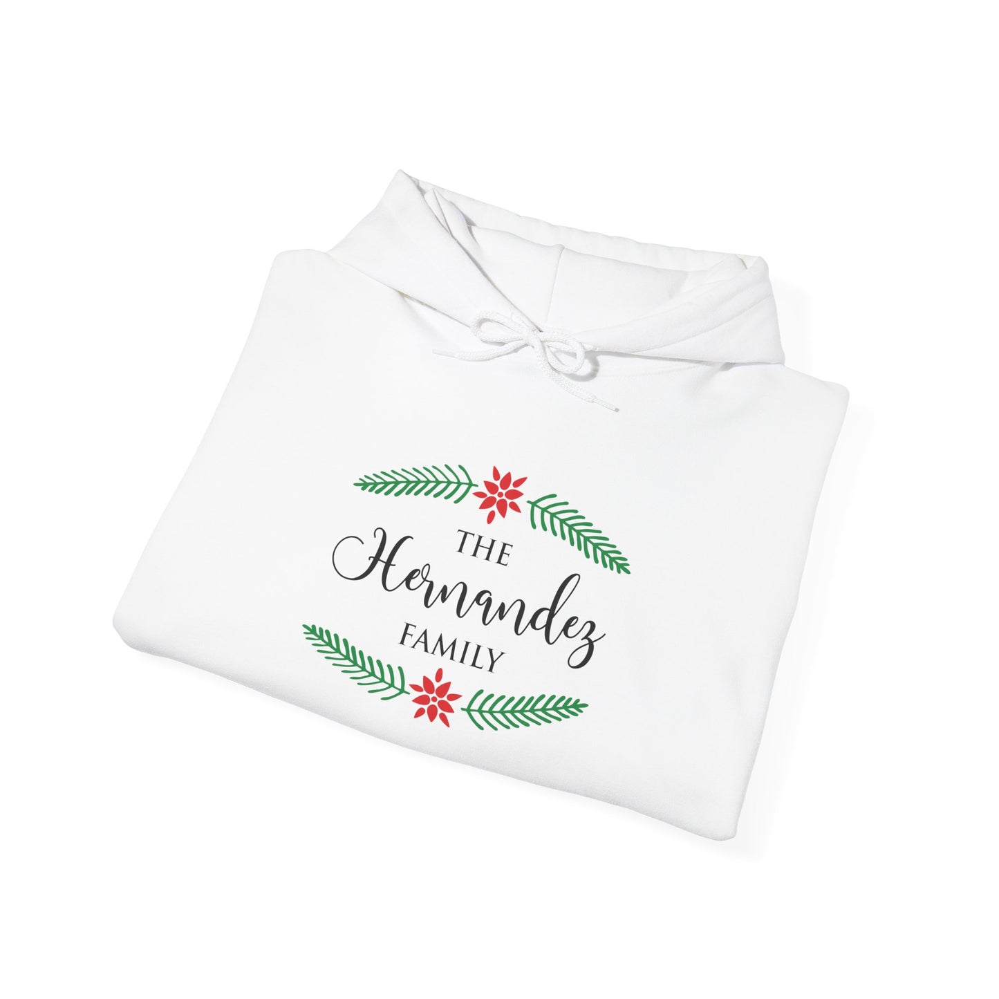 Unisex Heavy Blend Hooded Sweatshirt Christmas Design 2024 - Family with Custom Name