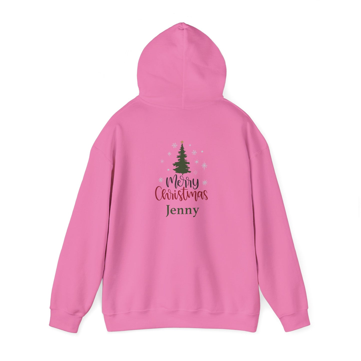 Unisex Heavy Blend Hooded Sweatshirt Christmas Design 2024 - Merry Christmas Tree with Custom Name