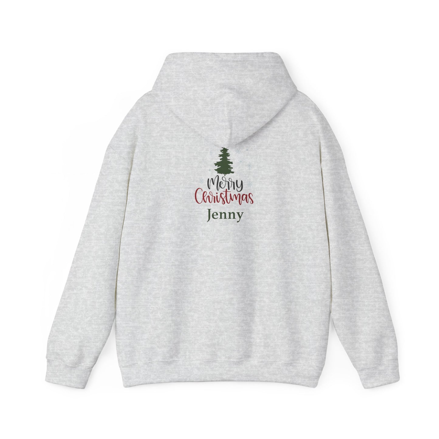 Unisex Heavy Blend Hooded Sweatshirt Christmas Design 2024 - Merry Christmas Tree with Custom Name