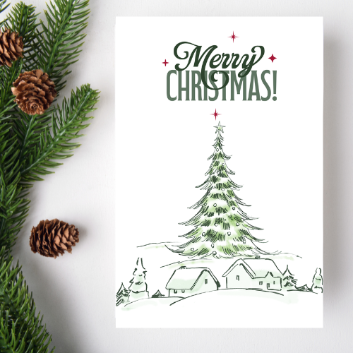 Christmas Card Digital Template 5