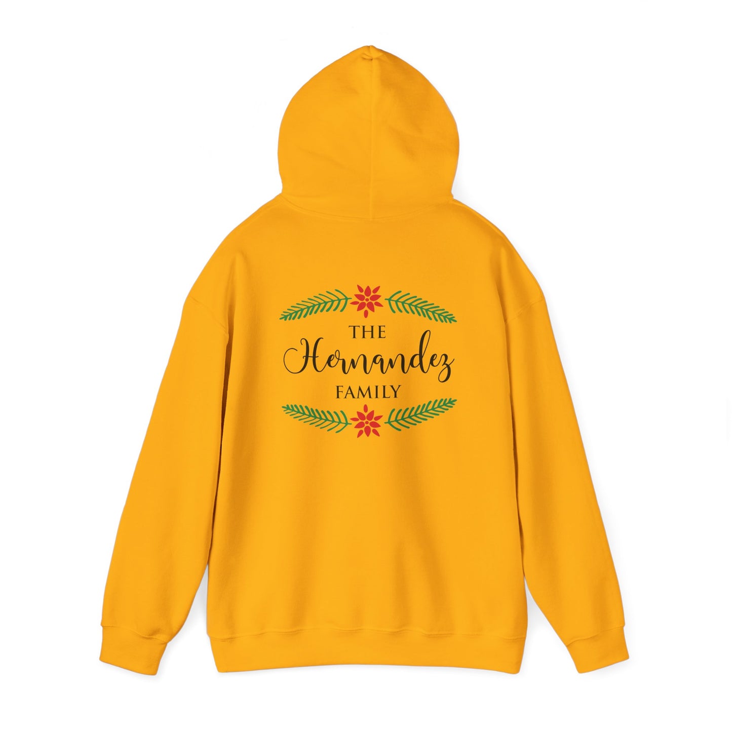 Unisex Heavy Blend Hooded Sweatshirt Christmas Design 2024 - Family with Custom Name