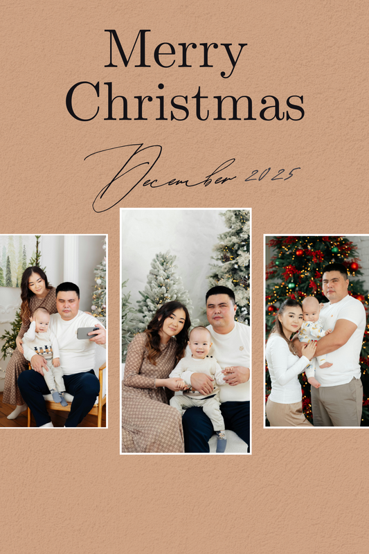 Christmas Card Custom Photo Digital Template 1