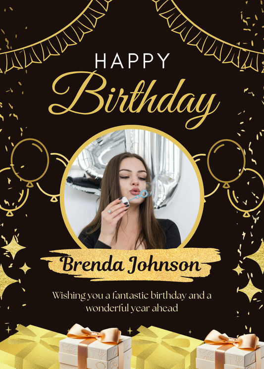 Birthday Card Digital Template 1