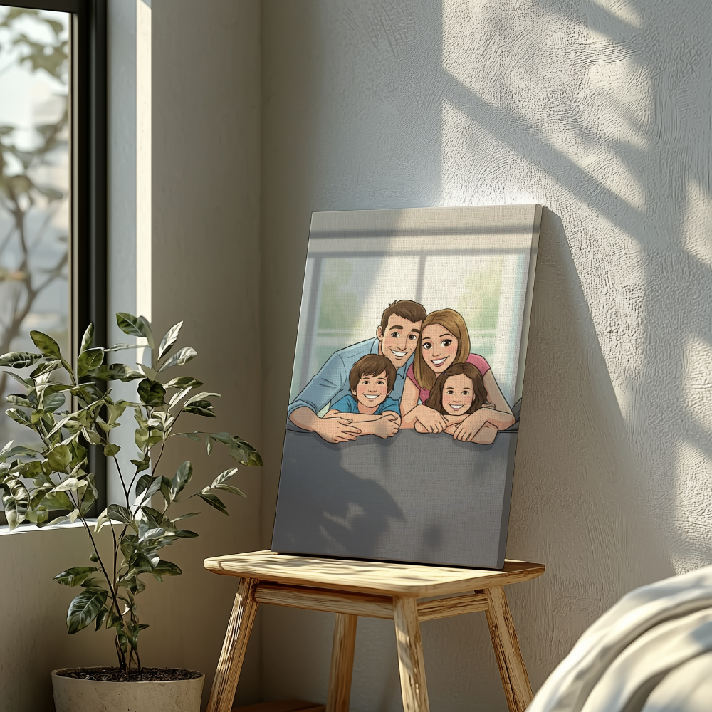 CANVAS 24x36 UPLOAD PORTRAIT (Cartoon Style)