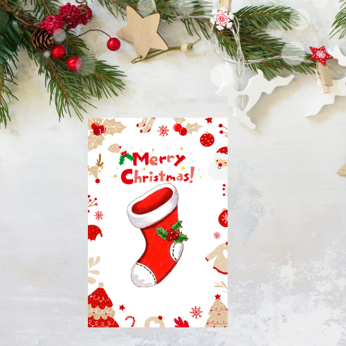 Christmas Card Digital Template 8