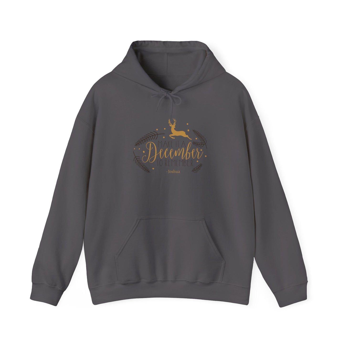 Unisex Heavy Blend Hooded Sweatshirt Christmas Design 2024 - December to Remember with Custom Name