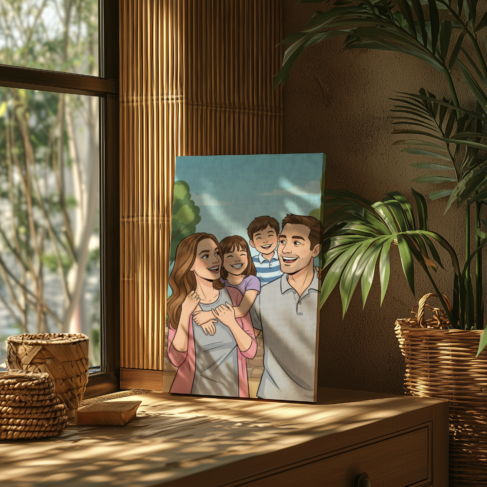 CANVAS 24x36 UPLOAD PORTRAIT (Cartoon Style)