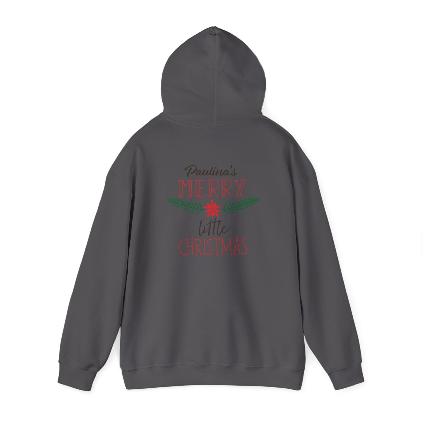 Unisex Heavy Blend Hooded Sweatshirt Christmas Design 2024 - Merry Little Christmas with Custom Name