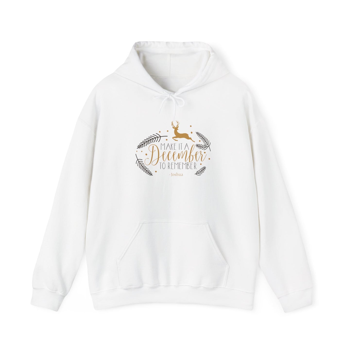 Unisex Heavy Blend Hooded Sweatshirt Christmas Design 2024 - December to Remember with Custom Name