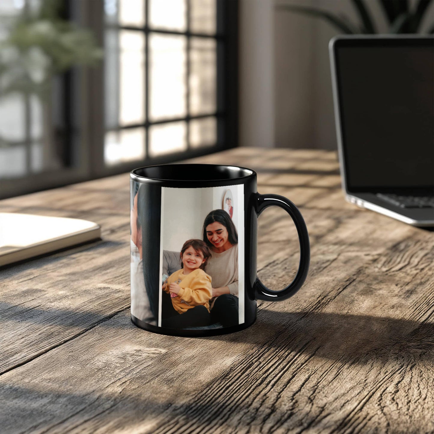 Personalized Upload Your Design Black Ceramic Mug