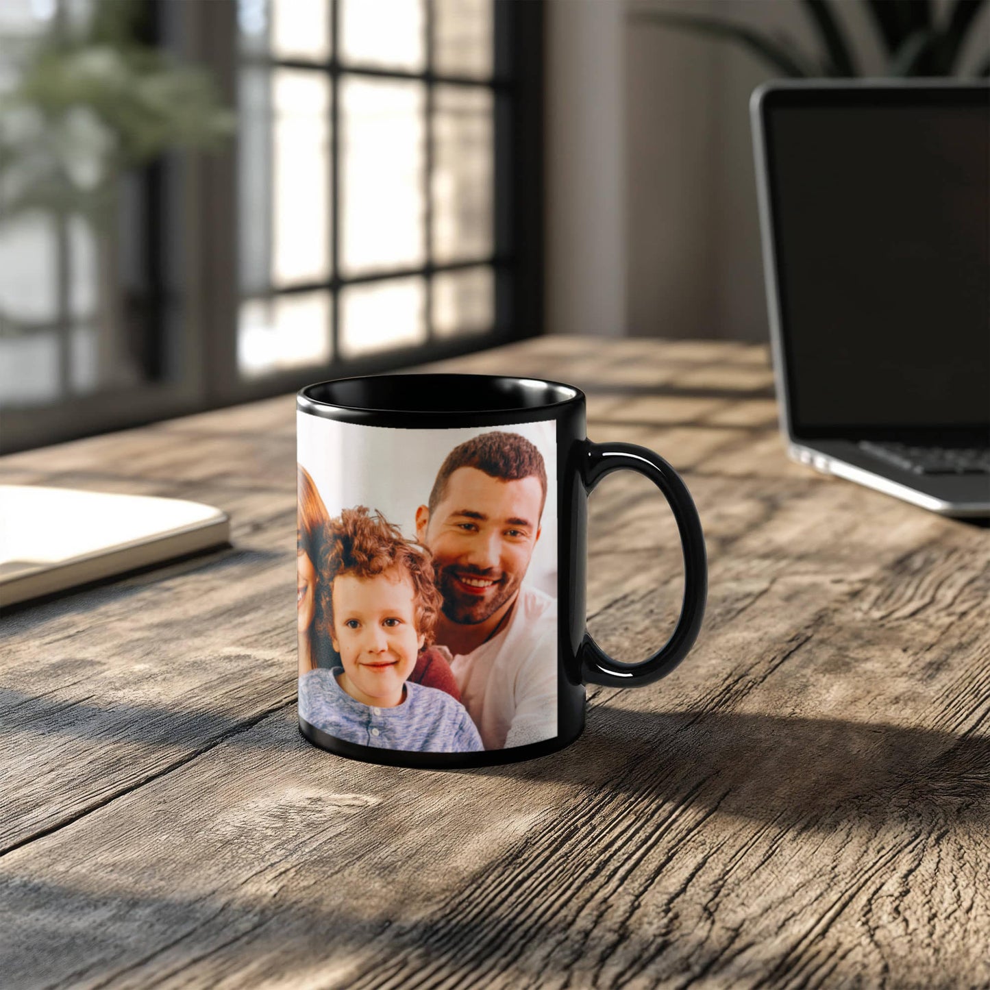 Personalized Upload Your Design Black Ceramic Mug