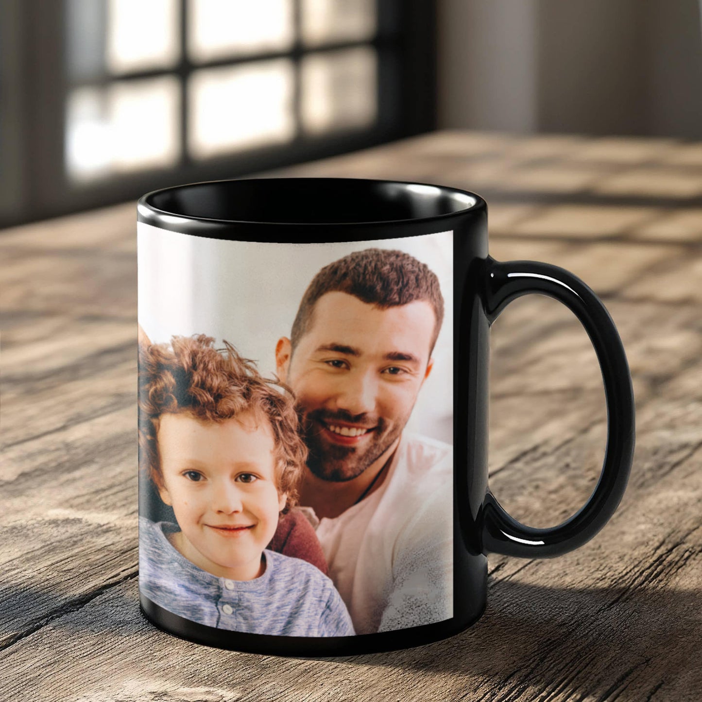 Personalized Upload Your Design Black Ceramic Mug