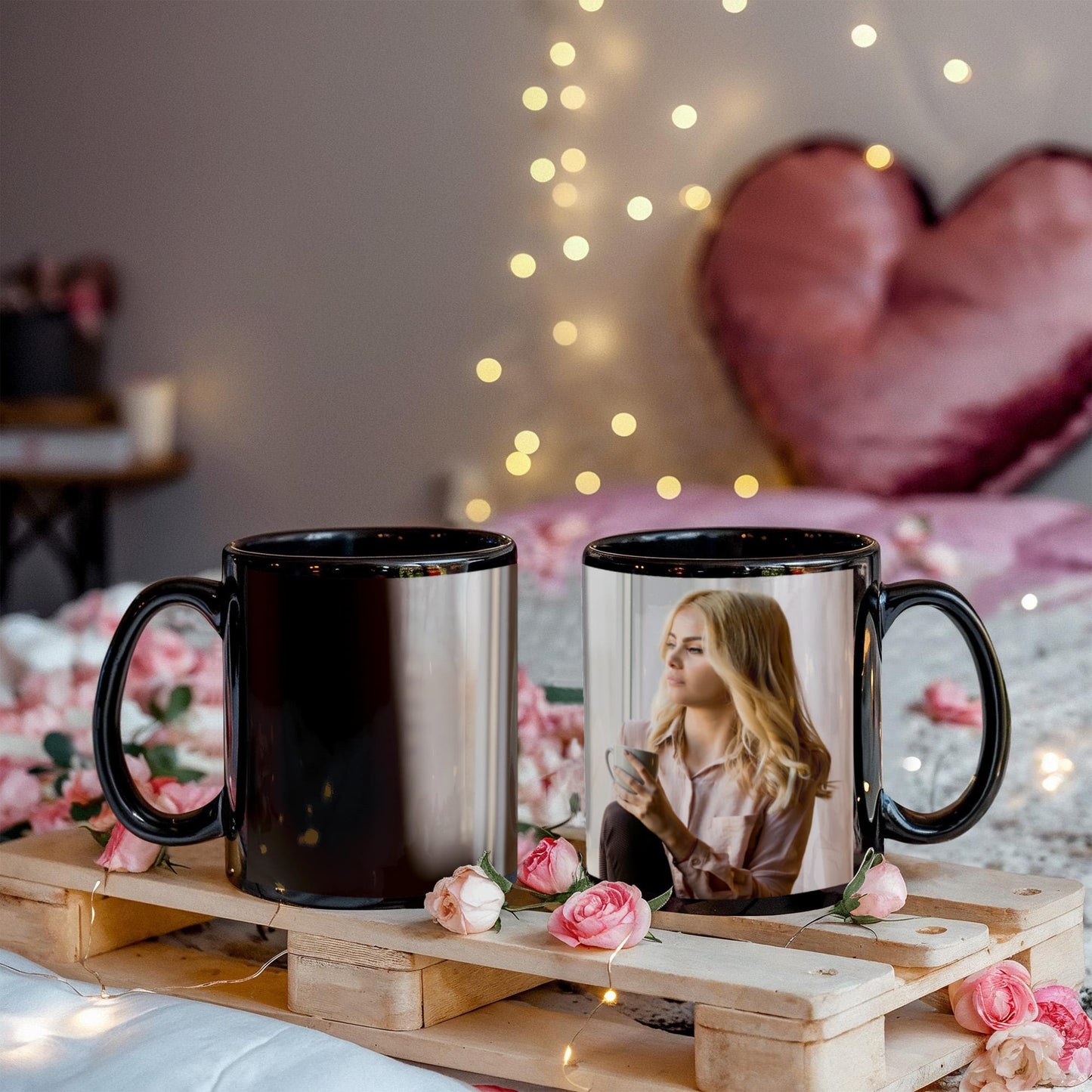 Personalized Upload Your Design Black Ceramic Mug