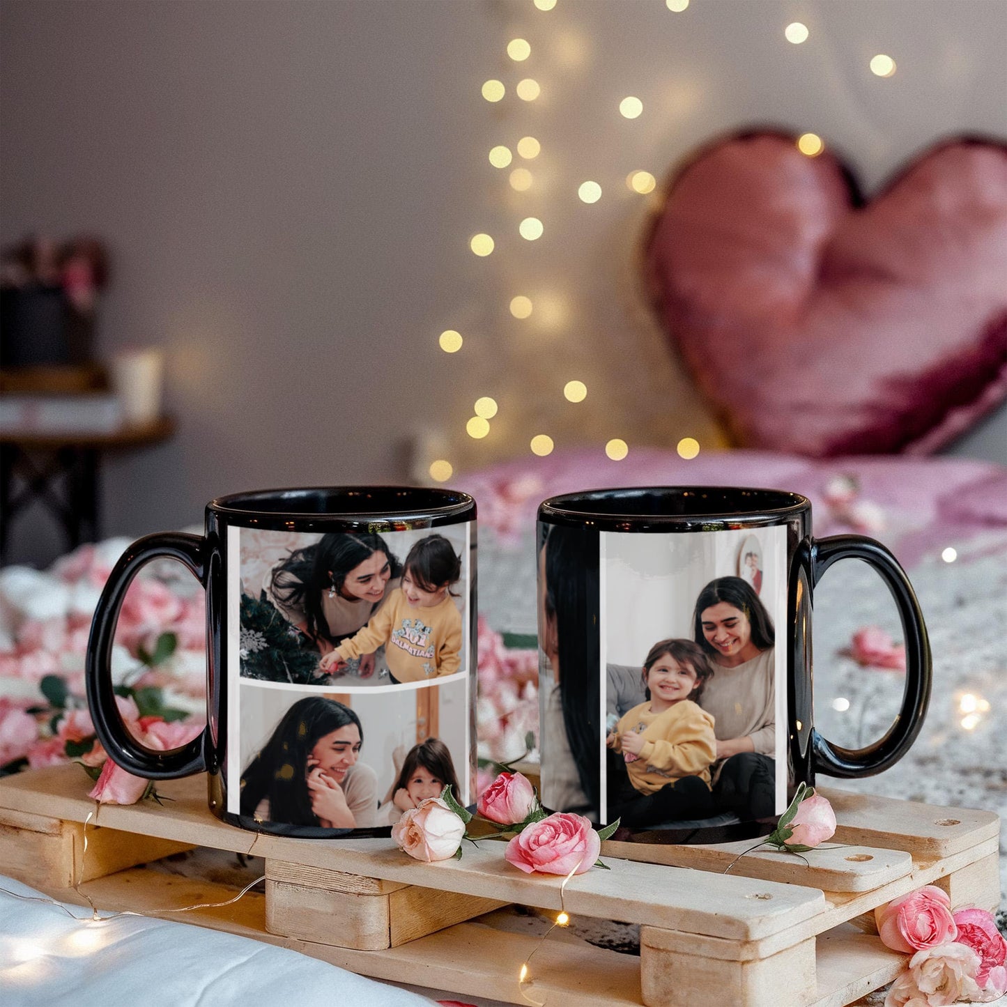 Personalized Upload Your Design Black Ceramic Mug