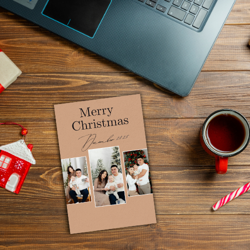 Christmas Card Custom Photo Digital Template 1