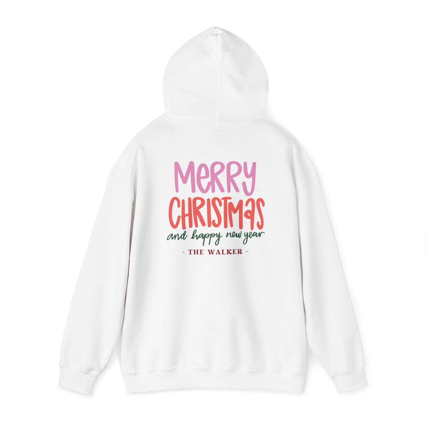 Unisex Heavy Blend Hooded Sweatshirt Merry Christmas And Happy New Year Christmas 2024 with Custom Name