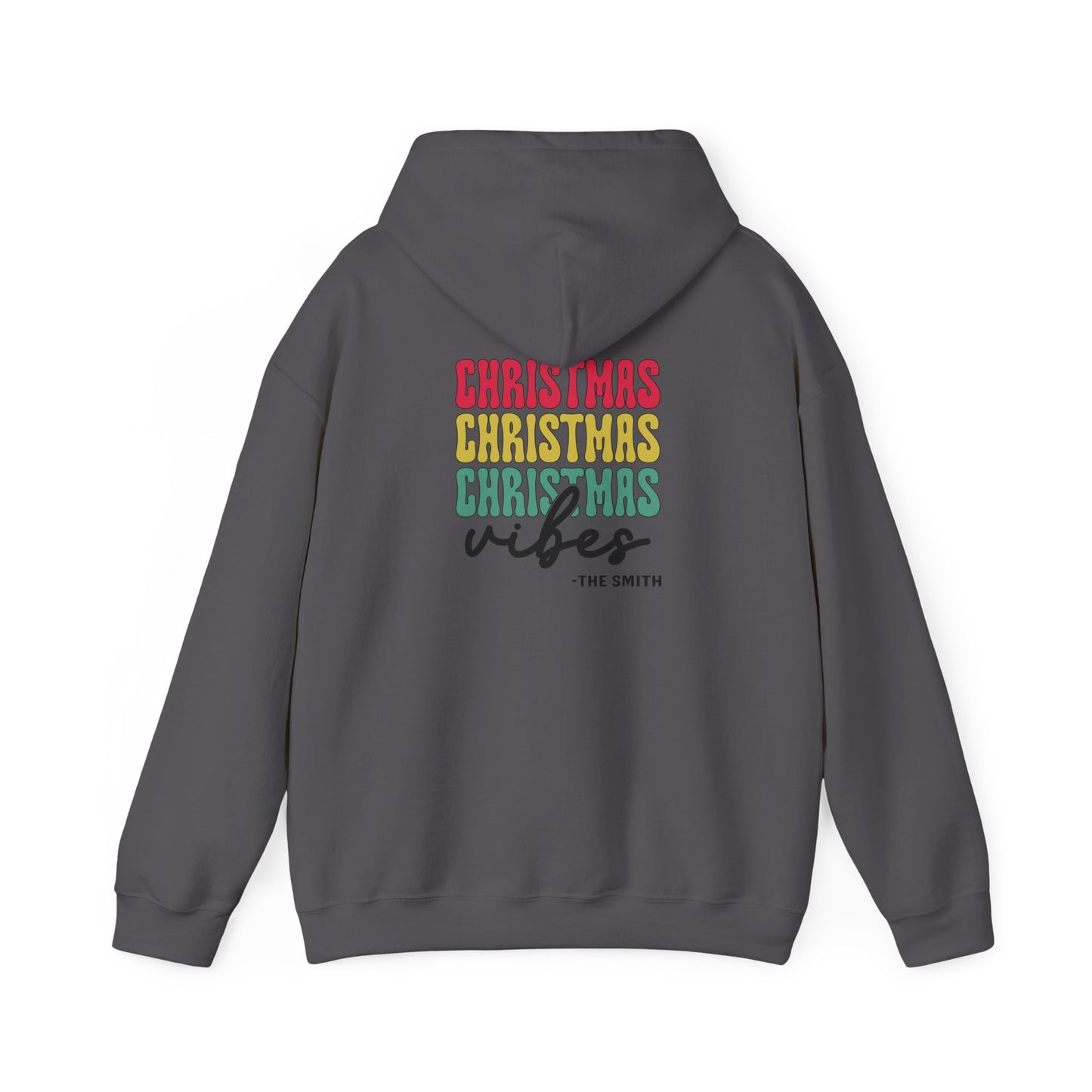 Unisex Heavy Blend Hooded Sweatshirt Christmas Vibes Christmas 2024 with Custom Name