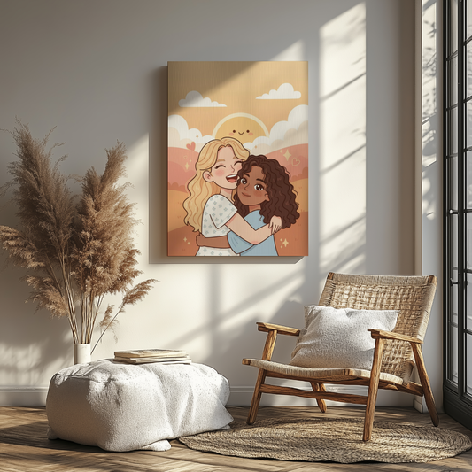 CANVAS 24x36 UPLOAD PORTRAIT (Kawaii Cartoon Style)