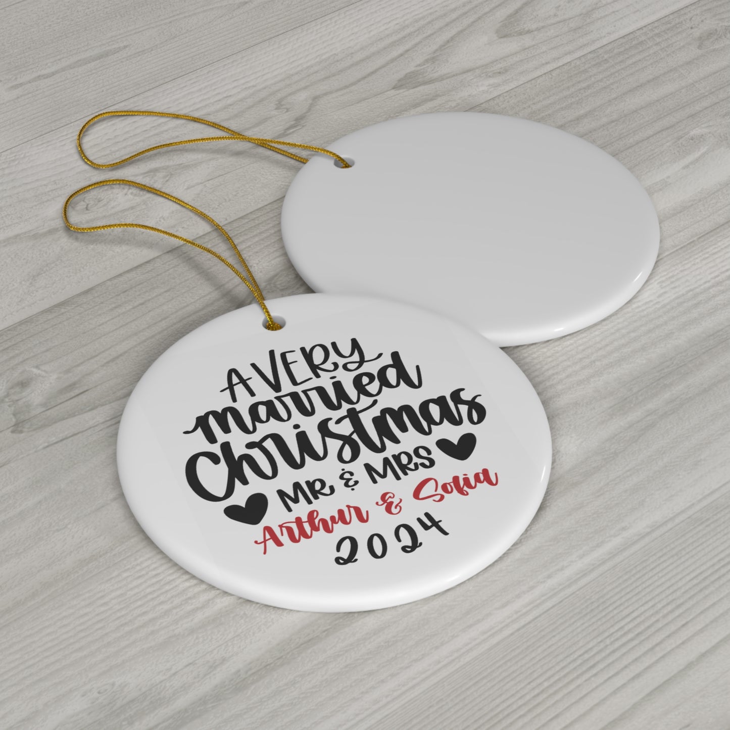 Ceramic Ornament - A Very Married Christmas