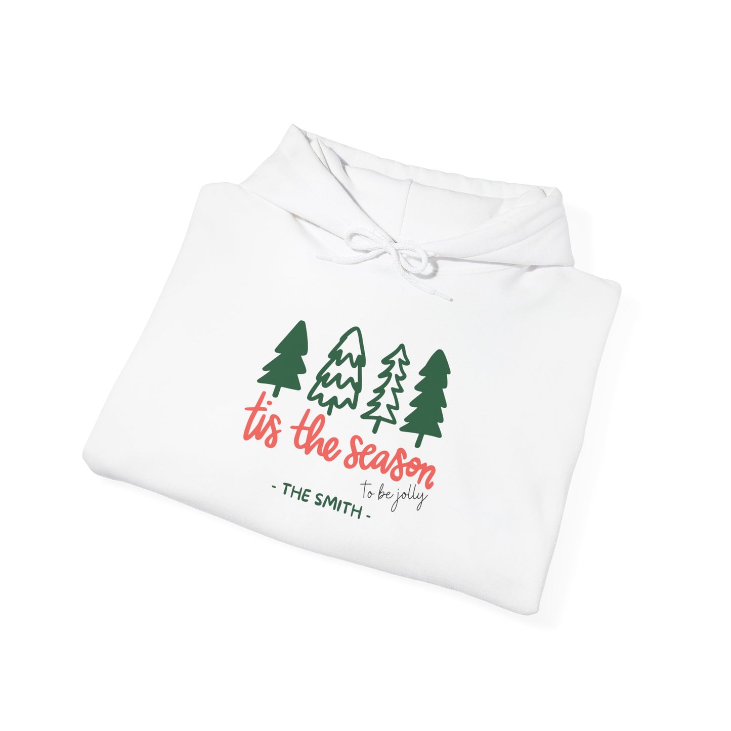 Unisex Heavy Blend Hooded Sweatshirt Tis The Season to be jolly Christmas 2024 with Custom Name