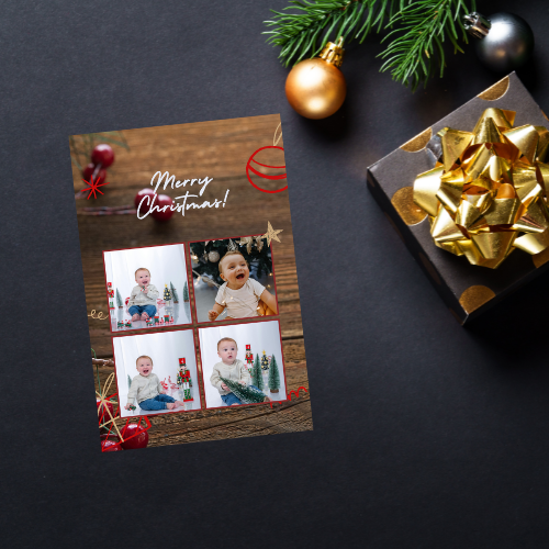 Christmas Card Custom Photo Digital Template 7