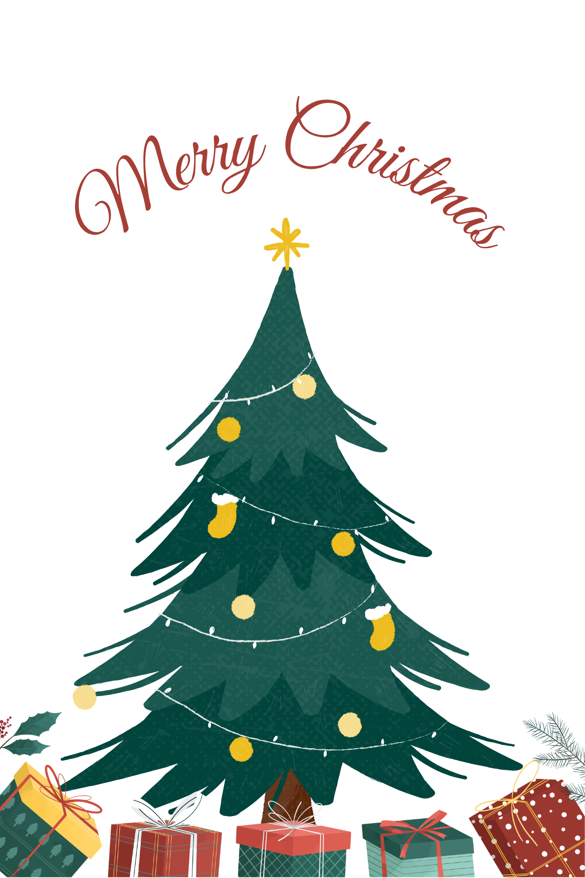 Christmas Card Digital Template 2