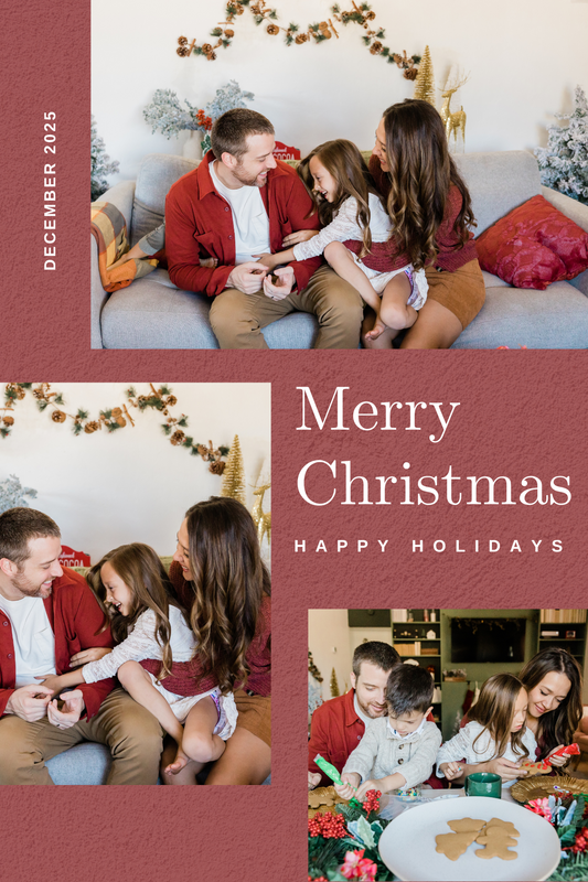 Christmas Card Custom Photo Digital Template 2