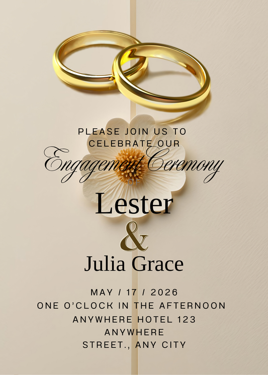 Engagement Invitation Card Digital Template 2