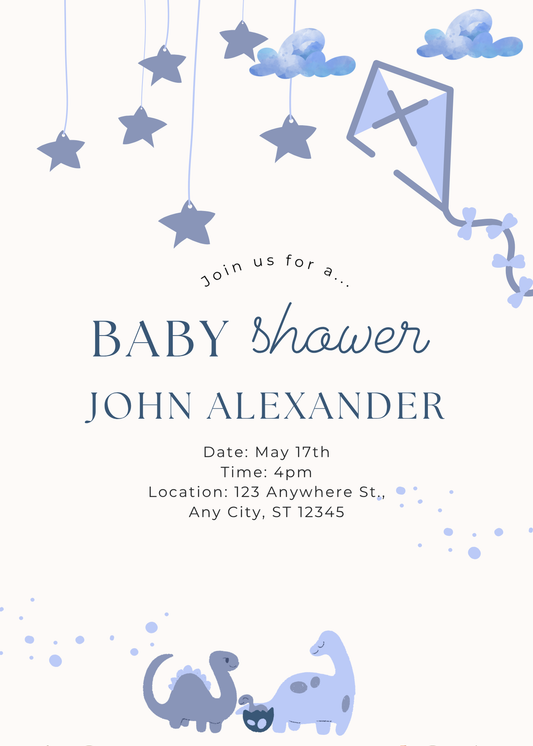 Baby Shower Invitation Card Digital Template 2
