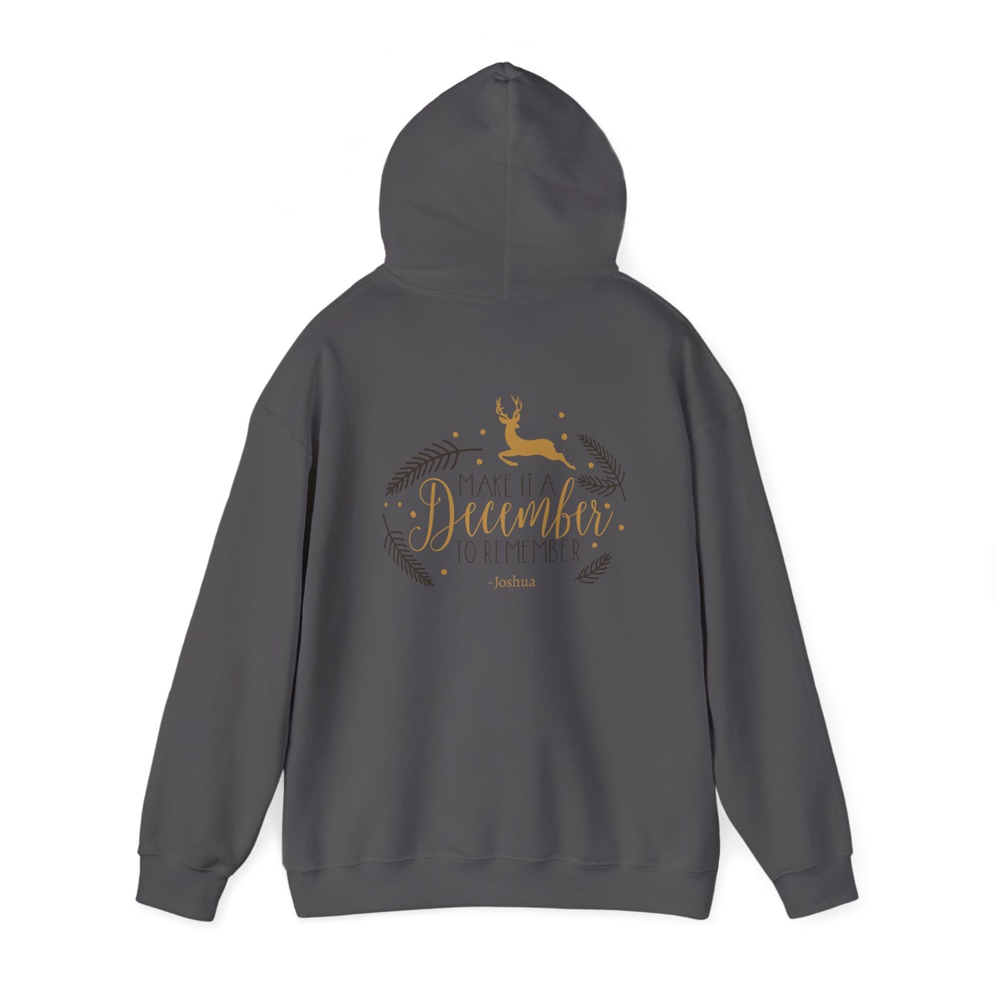 Unisex Heavy Blend Hooded Sweatshirt Christmas Design 2024 - December to Remember with Custom Name