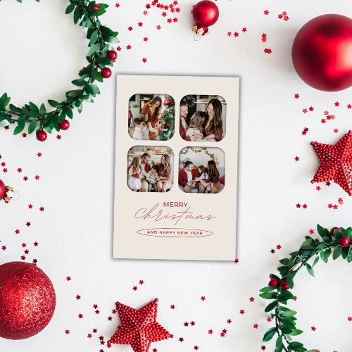 Christmas Card Custom Photo Digital Template 9