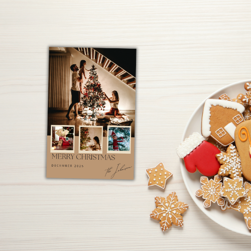 Christmas Card Custom Photo Digital Template 8