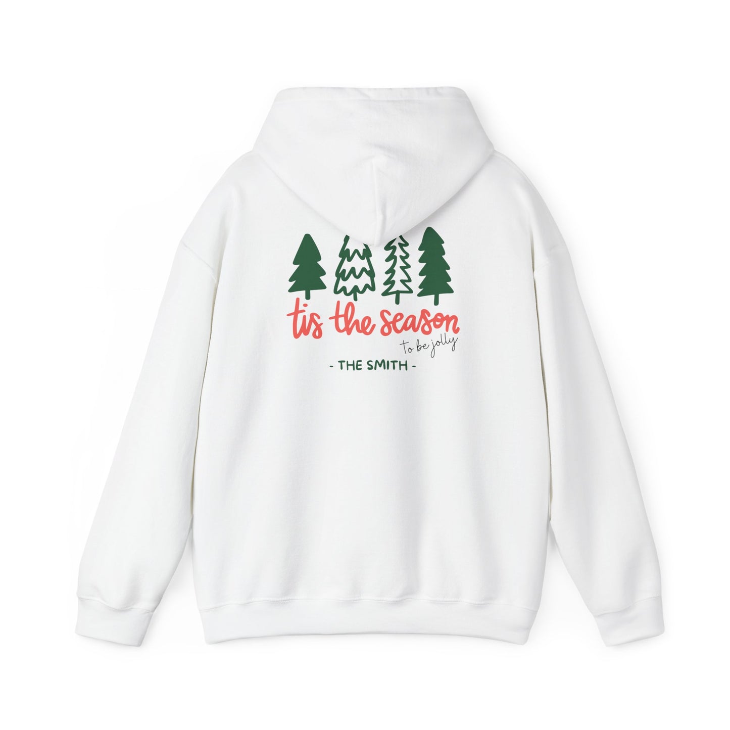 Unisex Heavy Blend Hooded Sweatshirt Tis The Season to be jolly Christmas 2024 with Custom Name