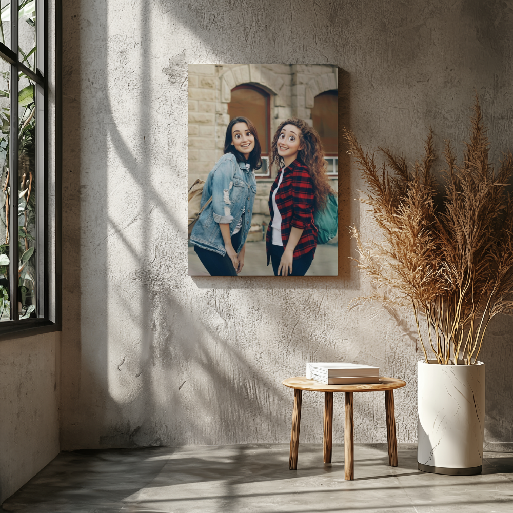 CANVAS 24x36 UPLOAD PORTRAIT (Playful Cartoon Style)