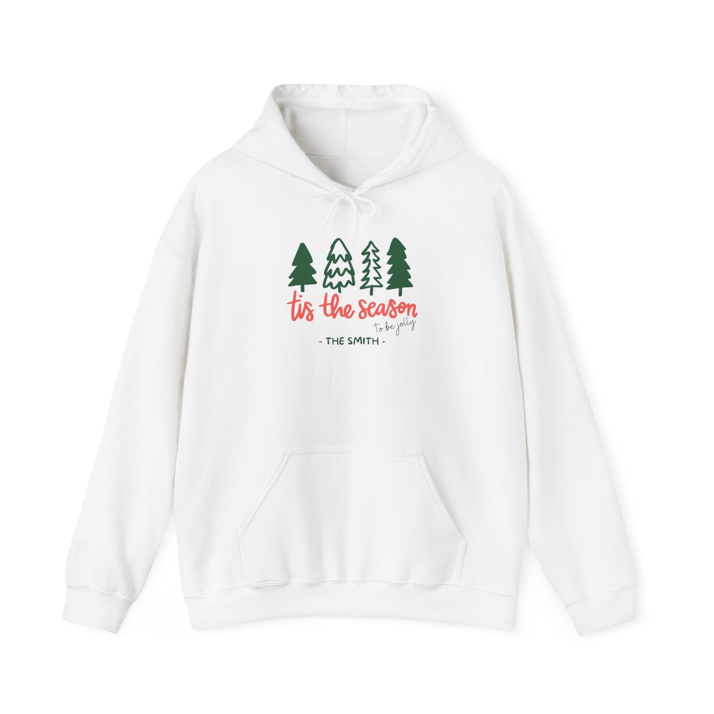 Unisex Heavy Blend Hooded Sweatshirt Tis The Season to be jolly Christmas 2024 with Custom Name