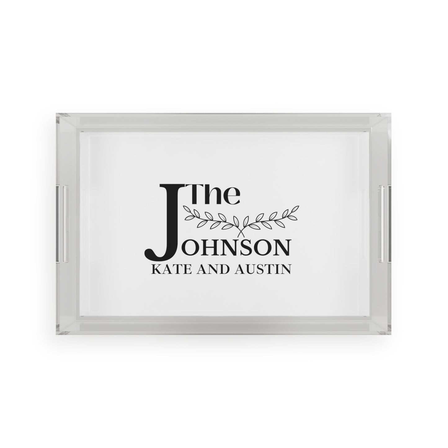 Acrylic Serving Tray Personalized Name 2